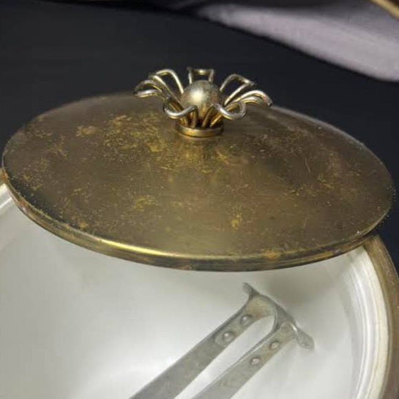 Vintage MCM  Brass Ice Bucket Flower Handle - Picture 5 of 5